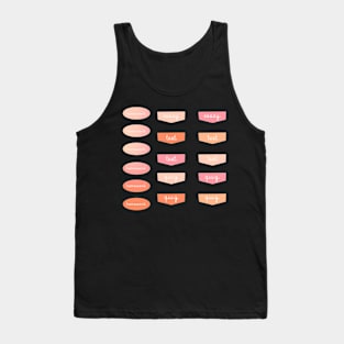 Back to School Pink and Coral Gradient Planner Assignment Labels Tank Top